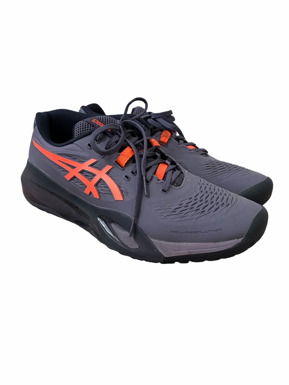 Asics Men's Gel Resolution X Tennis Shoes Greyish Purple/Nova Orange Size 9.5